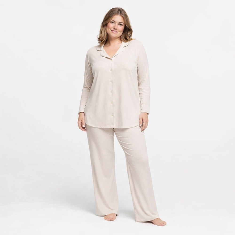 SKIMS Soft Lounge Sleep Set Pajamas Taupe 3X - Picture 1 of 13
